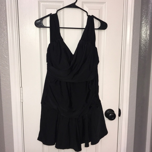 Swimsuits For All Other - EUC Size 18 One Piece black swimsuit Swim Dress